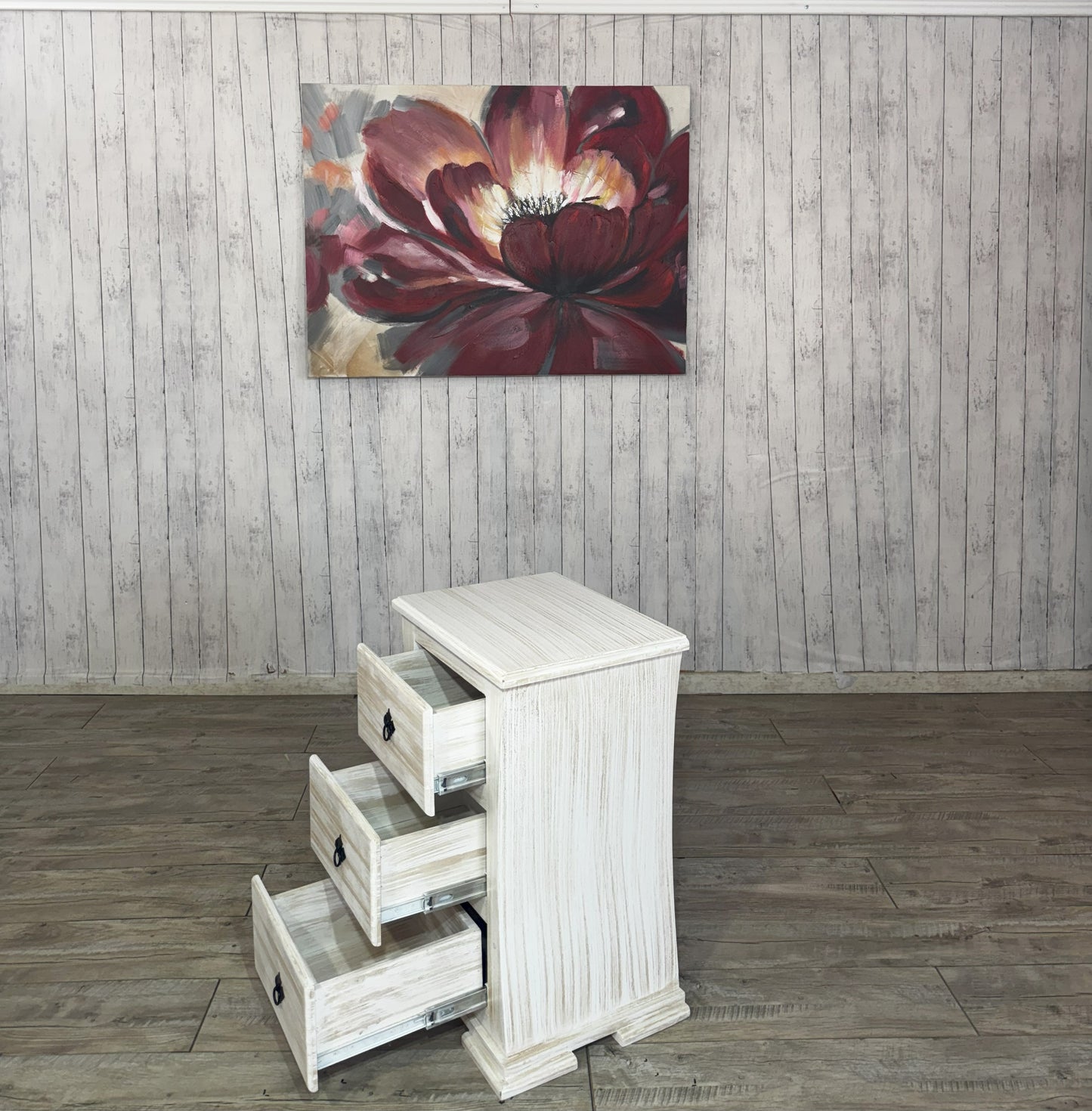 Velador curvo 3 Cajones